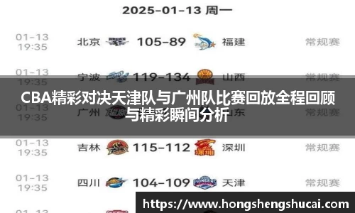 CBA精彩对决天津队与广州队比赛回放全程回顾与精彩瞬间分析